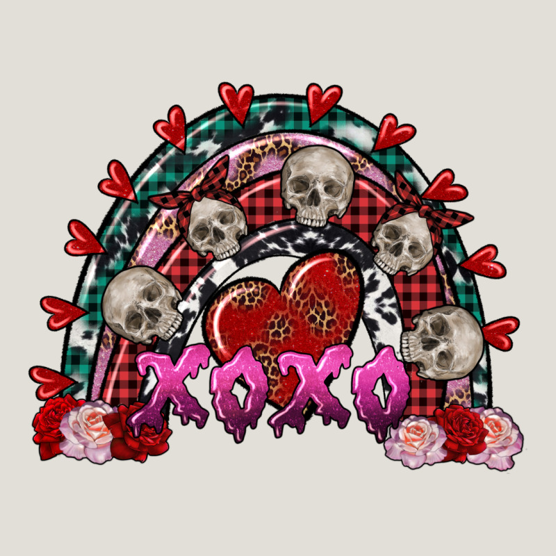 Skull Xoxo Rainbow Valentine's Day Heavy Core Tee by FaDigitalArtStudio | Teevron