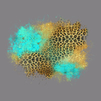Turquoise Leopard Patch Heavyweight Hoodie | Teevron