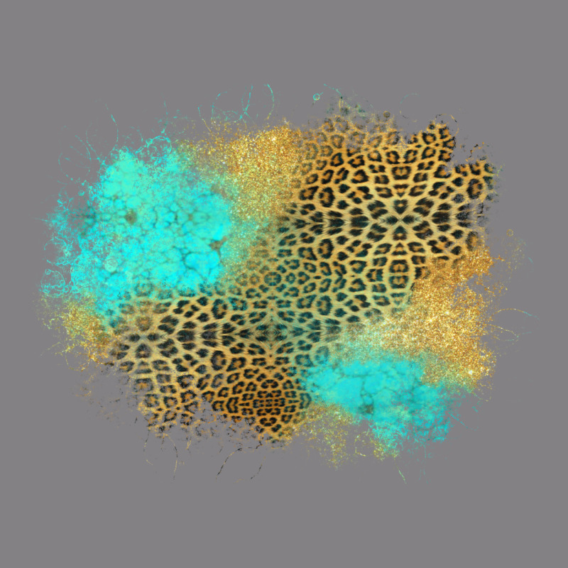 Turquoise Leopard Patch Heavyweight Hoodie by Jasminsmagicworld | Teevron