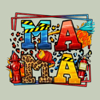 Leopard Frame Firefighter Mama Mother's Day Long Sleeve Tee | Teevron