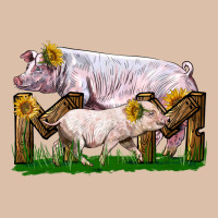 Mom With White Chester Pig And Baby Pig Urban Heavy Tee | Teevron