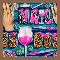 Nail Boss Money Hand And Wine With Gemstone Leopard And Zebra Seamless Premium Tee | Teevron