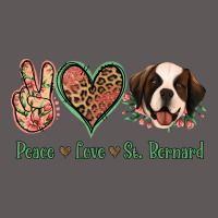 Peace Love St. Bernard Premium Hoodie | Teevron