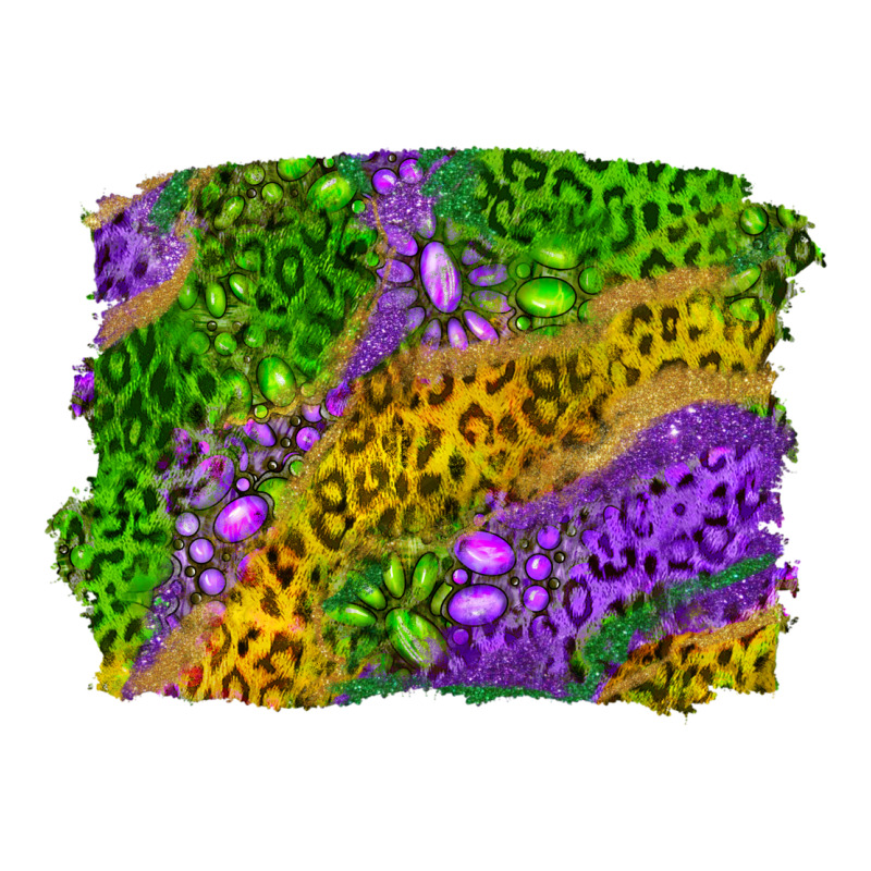 Mardi Gras Leopard Gemstone Background Heavyweight Hoodie by RanaPortraitStore | Teevron