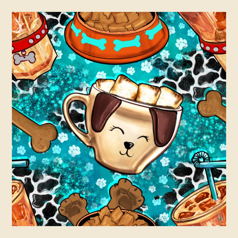 Dog Coffee Cups And Food Container With Cowhide Seamless Pattern Bbs Premium Tee by BundleAndBundleShop | Teevron