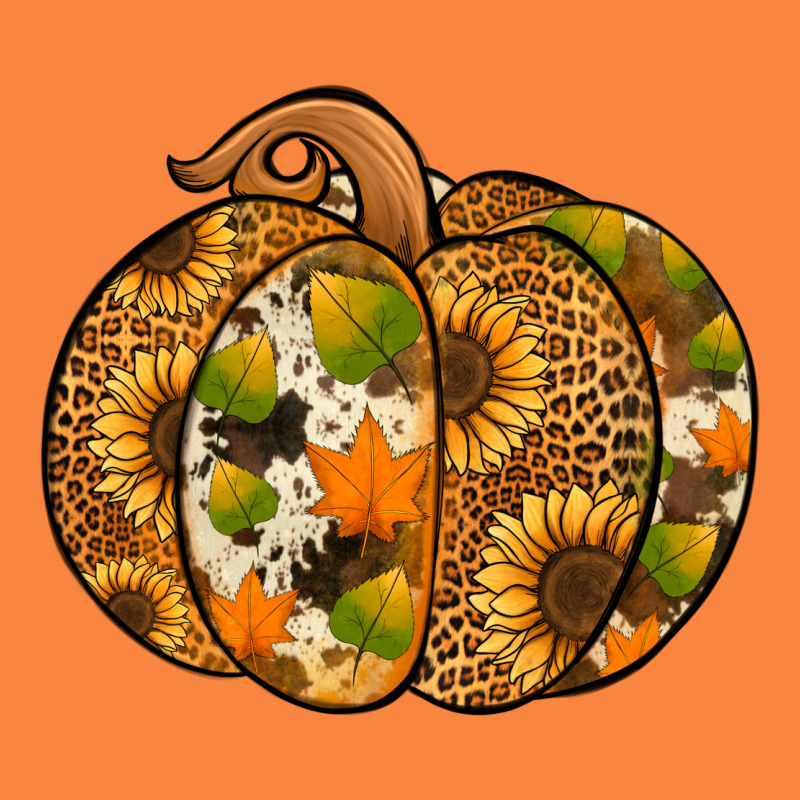 Leopard Cowhide Sunflower Pumpkin Premium Sweatshirt by Jasminsmagicworld | Teevron