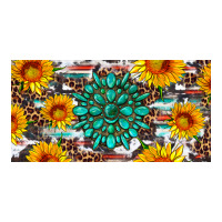 gemtone and sunflowers license plate | Teevron