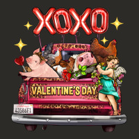 Valentine's Day Truck Farm Animals Cupid Xoxo Heavy Core Tee | Teevron