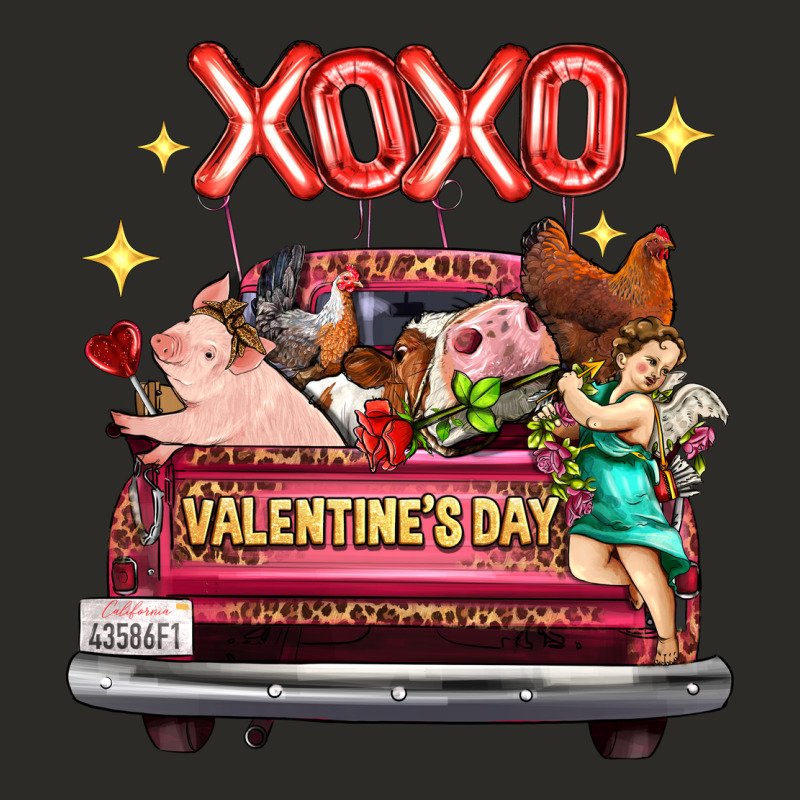 Valentine's Day Truck Farm Animals Cupid Xoxo Heavy Core Tee by FaDigitalArtStudio | Teevron