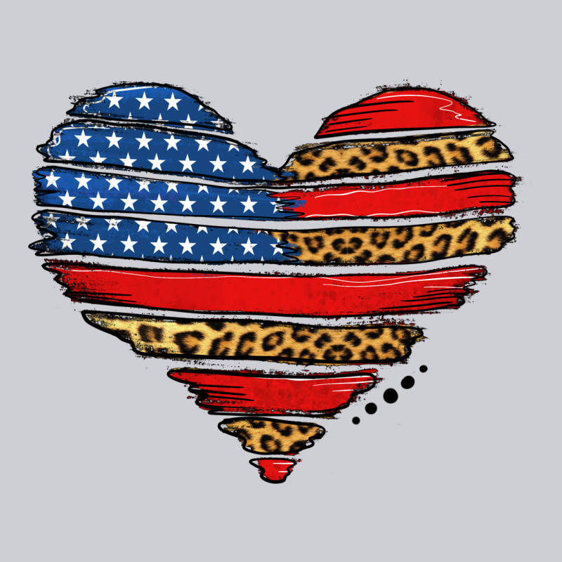 American Leopard Brushstroke Heart Heavyweight Sweatshirt by Jasminsmagicworld | Teevron