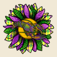 Mardi Gras Sunflower With Crawfish Premium Tee | Teevron