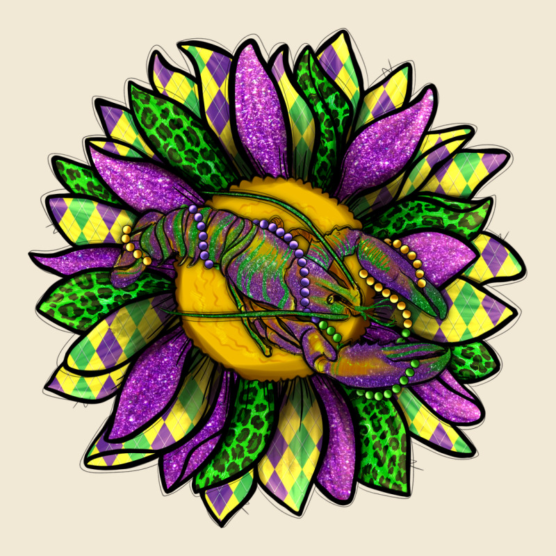 Mardi Gras Sunflower With Crawfish Premium Tee by BundleAndBundleShop | Teevron