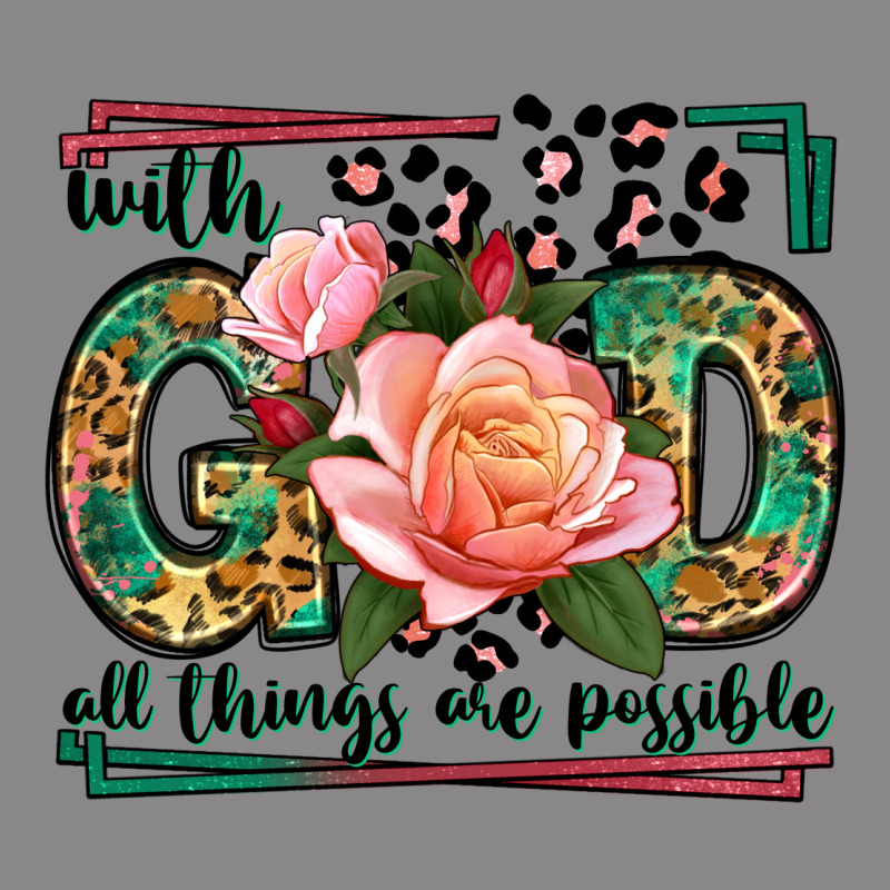 With God All Things Are Possible Leopard Frame Vintage Tee by LillyAllenDesigns | Teevron