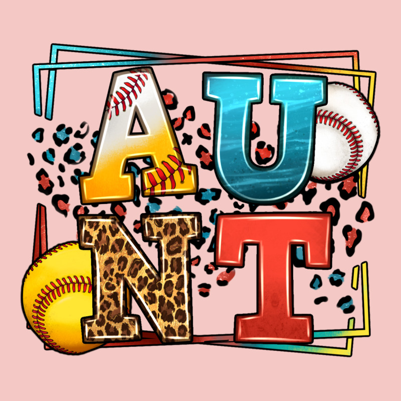 Baseball And Softball Aunt Leopard Frame Urban Heavy Tee by LillyAllenDesigns | Teevron