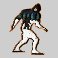 Bigfoot Wood Layered Christmas Premium Tee | Teevron