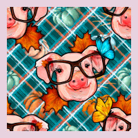 Fall Pig Seamless Pattern Ladies Tee | Teevron
