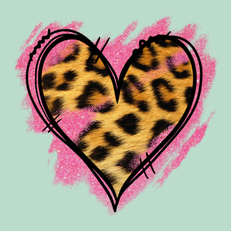 Leopard Pink Glitter Heart Premium Hoodie by Jasminsmagicworld | Teevron