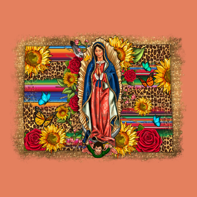 Our Lady Of Guadalupe Glitter Leopard Flowers Classic Tee by FaDigitalArtStudio | Teevron