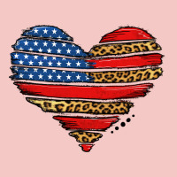 American Leopard Brushstroke Heart Urban Heavy Tee | Teevron
