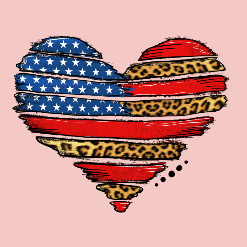 American Leopard Brushstroke Heart Urban Heavy Tee by Jasminsmagicworld | Teevron