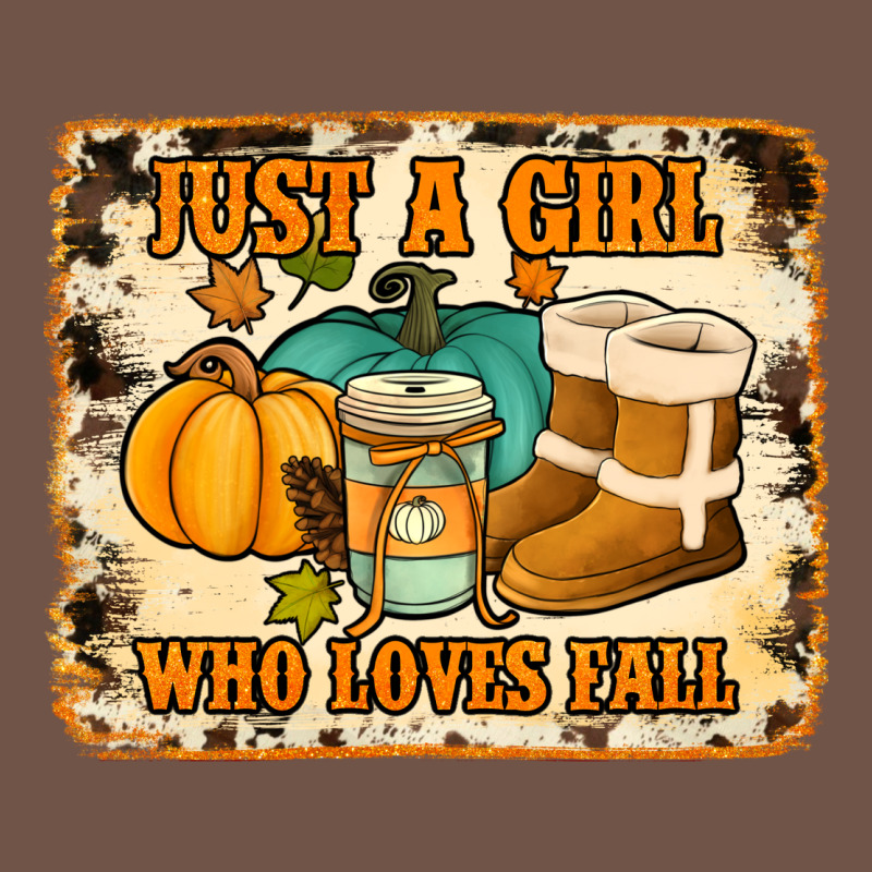 Just A Girl Who Loves Fall Cowhide Background Premium Sweatshirt by Jasminsmagicworld | Teevron