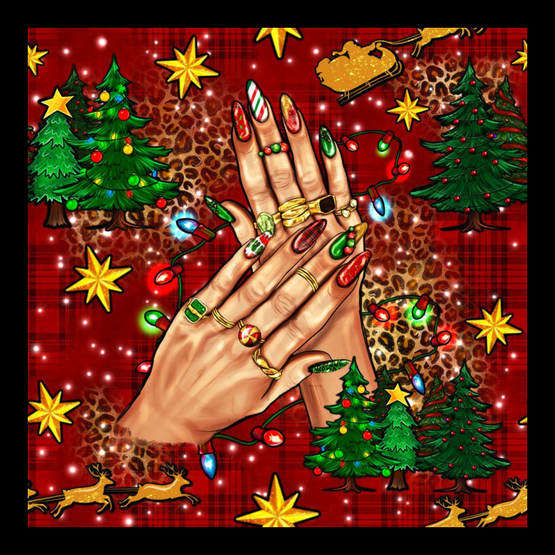 Christmas Nails And Trees With Leopard And Plaid Seamless Pattern Bbs Premium Tee by BundleAndBundleShop | Teevron