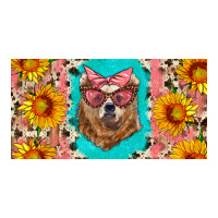 mama bear with sunflowers and glasses license plate | Teevron