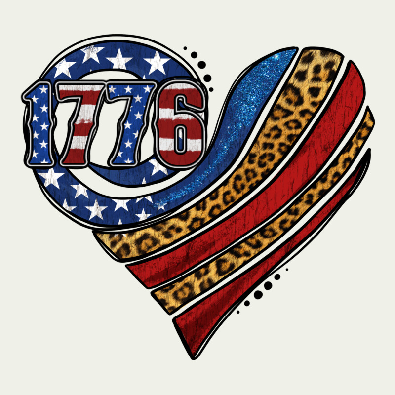 American Western Leopard Flag Heart Urban Heavy Tee by Jasminsmagicworld | Teevron