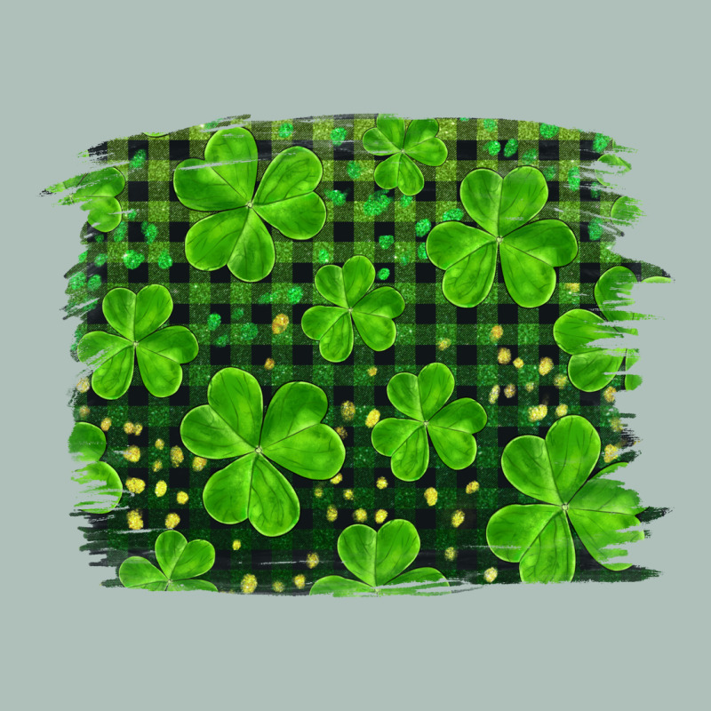 St Patrick's Day Shamrock And Plaid Distressed Background Heavyweight Hoodie by RanaPortraitStore | Teevron
