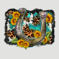 Western Leopard Cowhide Turquoise Background Horse Classic Tee | Teevron
