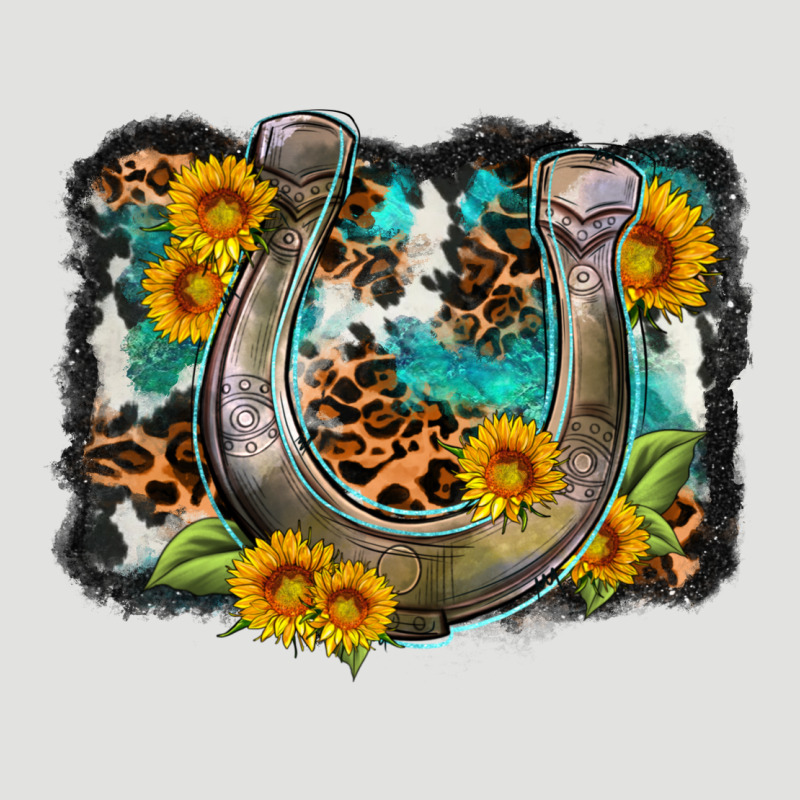Western Leopard Cowhide Turquoise Background Horse Classic Tee by OliviaCreatesArt | Teevron
