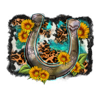 western leopard cowhide turquoise background horse | Teevron