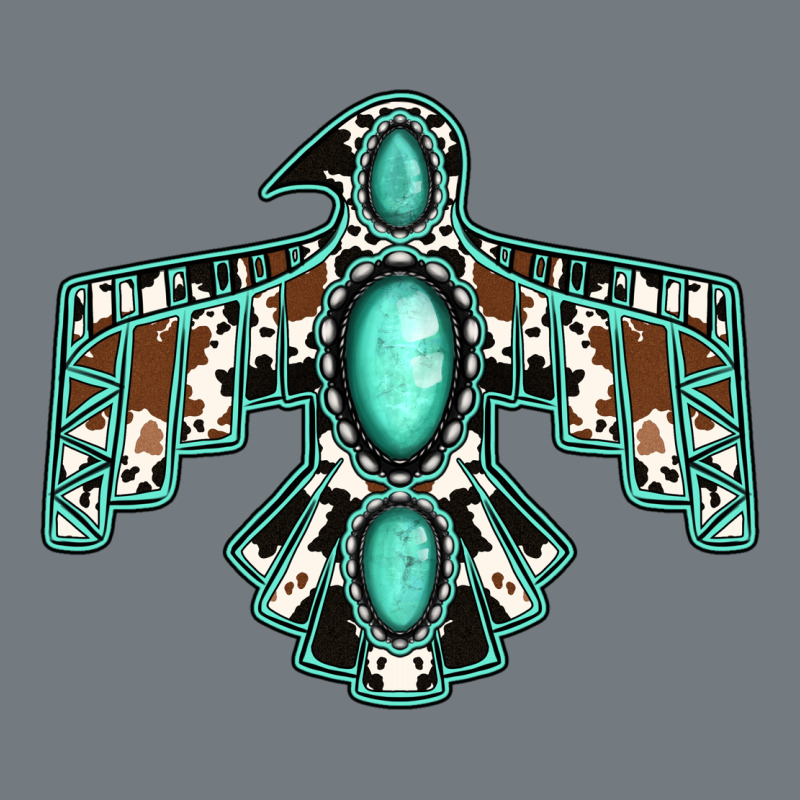 Cowhide Turquoise Thunderbird Heavyweight Sweatshirt by Jasminsmagicworld | Teevron
