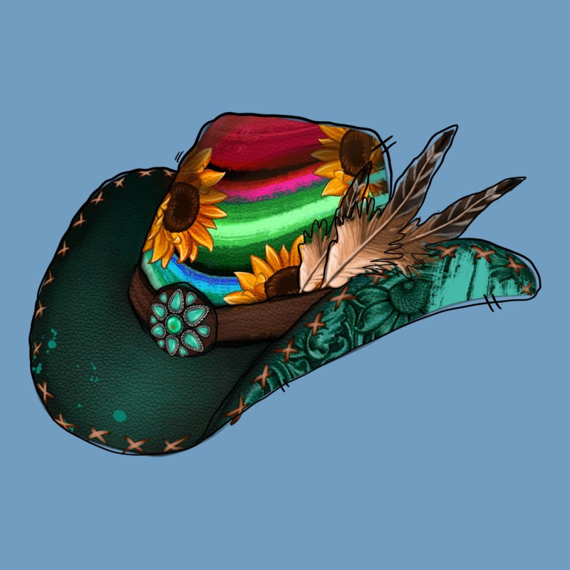 Aztec Sunflower Cowboy Hat Urban Heavy Tee by Jasminsmagicworld | Teevron