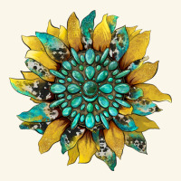 Sunflower With Gemstone And Cowhide Premium Hoodie | Teevron