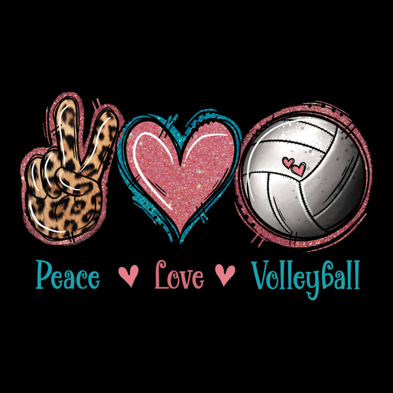 Peace Love Volleyball Urban Hoodie by Jasminsmagicworld | Teevron