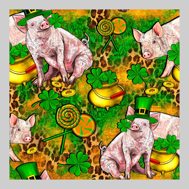 St. Patrick's Day Pig And Candy Pot Of Gold Premium Tee by FaDigitalArtStudio | Teevron