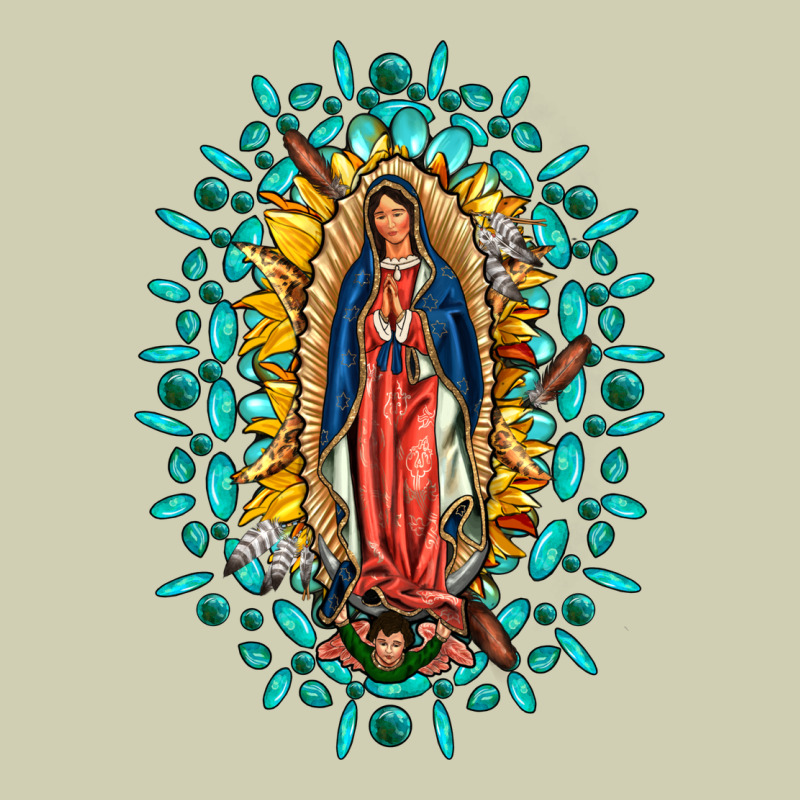 Our Lady Of Guadalupe Gemstone Sunflowers Heavy Core Tee by FaDigitalArtStudio | Teevron