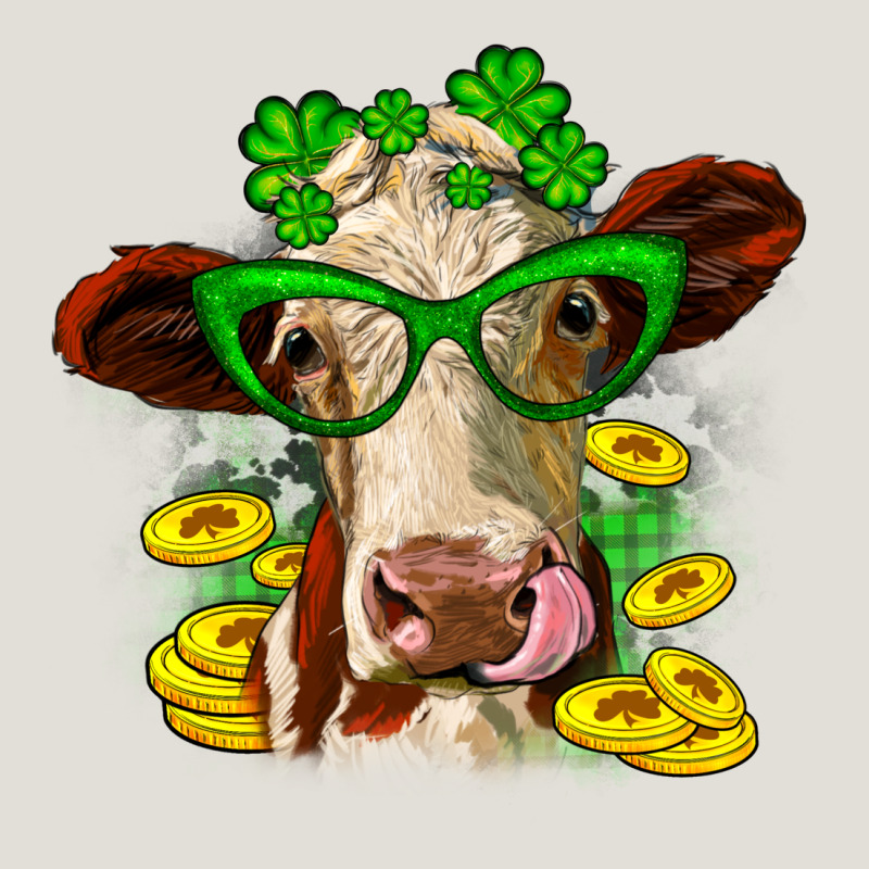 St. Patrick's Day Cow Heavy Core Tee by OliviaCreatesArt | Teevron