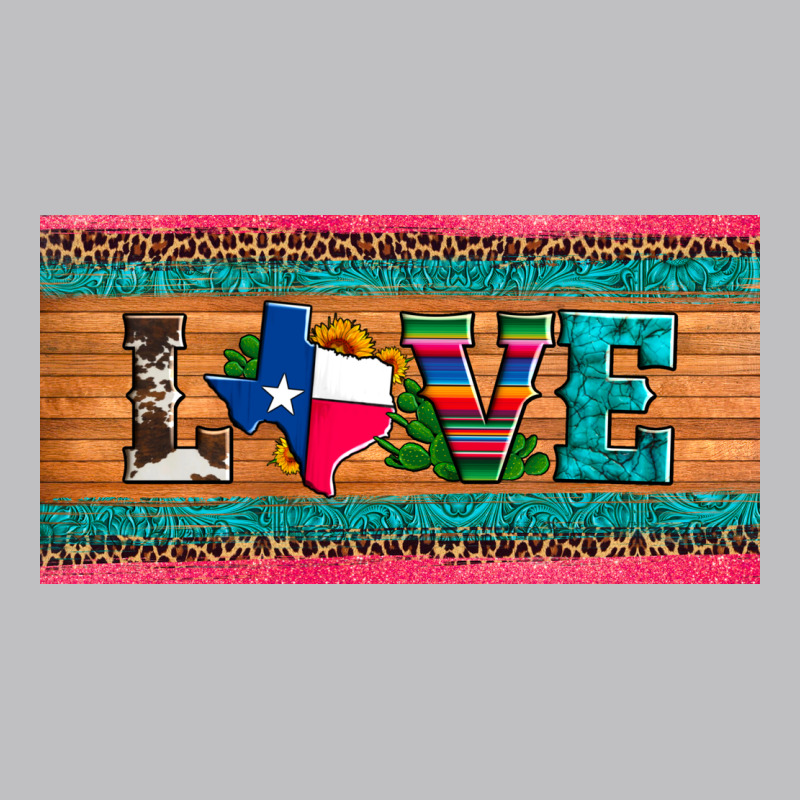 Love Texas Sunflowers Cactus Cowhide License Plate Classic Tee by Artiststas | Teevron