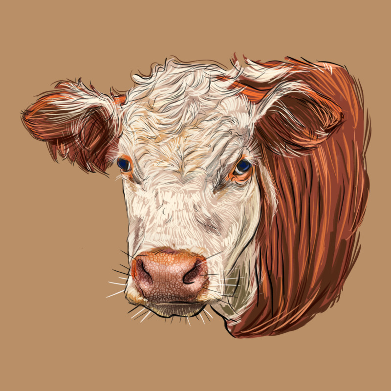 Hereford Cow Face Vintage Hoodie by LillyAllenDesigns | Teevron