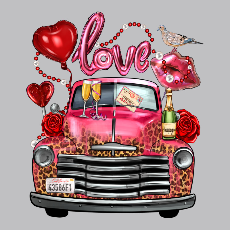 Western Valentines Day Truck Love Bird Letter Classic Tee by FaDigitalArtStudio | Teevron