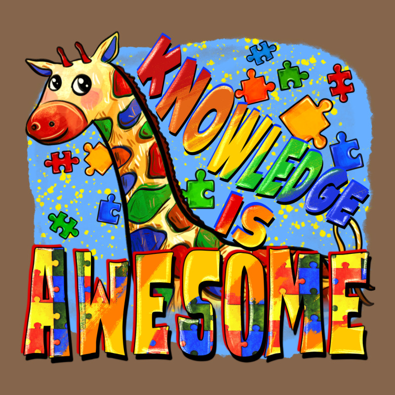 Knowledge Is Awesome Autism Giraffe Premium Tee by FaDigitalArtStudio | Teevron