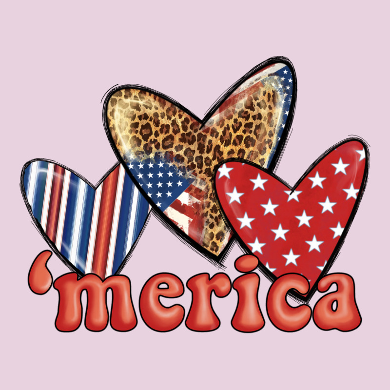 Merica 4th Of July Hearts Ladies Tee by BundleAndBundleShop | Teevron