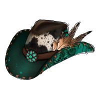 cowhide flowers cowboy hat | Teevron