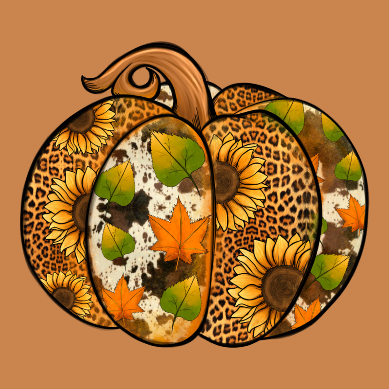 Leopard Cowhide Sunflower Pumpkin Heavyweight Hoodie by Jasminsmagicworld | Teevron