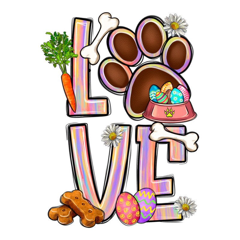 Tie Dye Easter Love Dog Paw Premium Tee by BundleAndBundleShop | Teevron