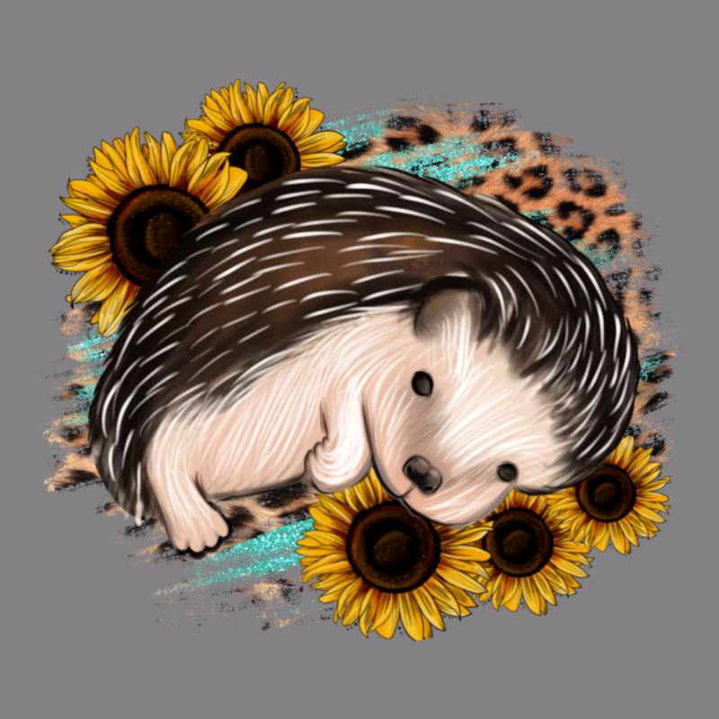 Sleeping Hedgehog Sunflower Leopard Heavyweight Hoodie by Jasminsmagicworld | Teevron
