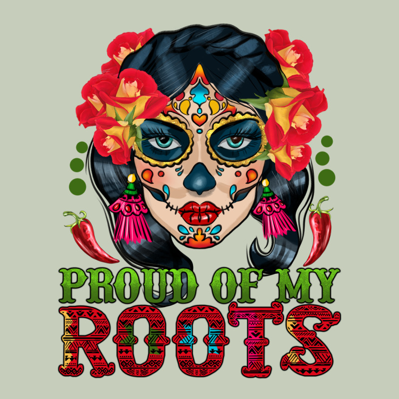 Sugar Skull Woman Proud Of My Roots Ladies Tee by BundleAndBundleShop | Teevron