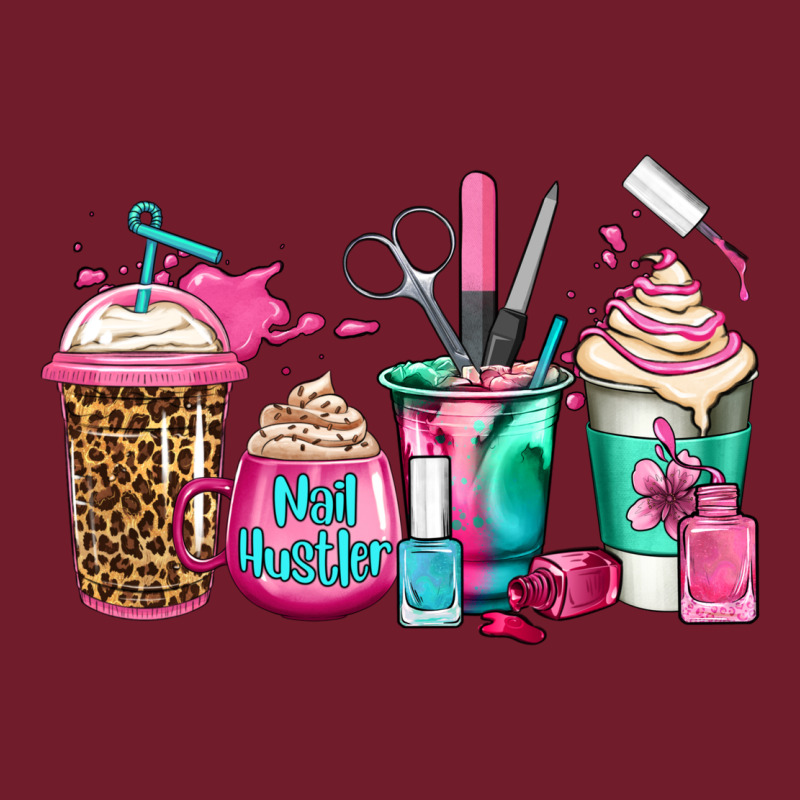 Nail Hustler Coffee Cups Zipper Hoodie by Jasminsmagicworld | Teevron